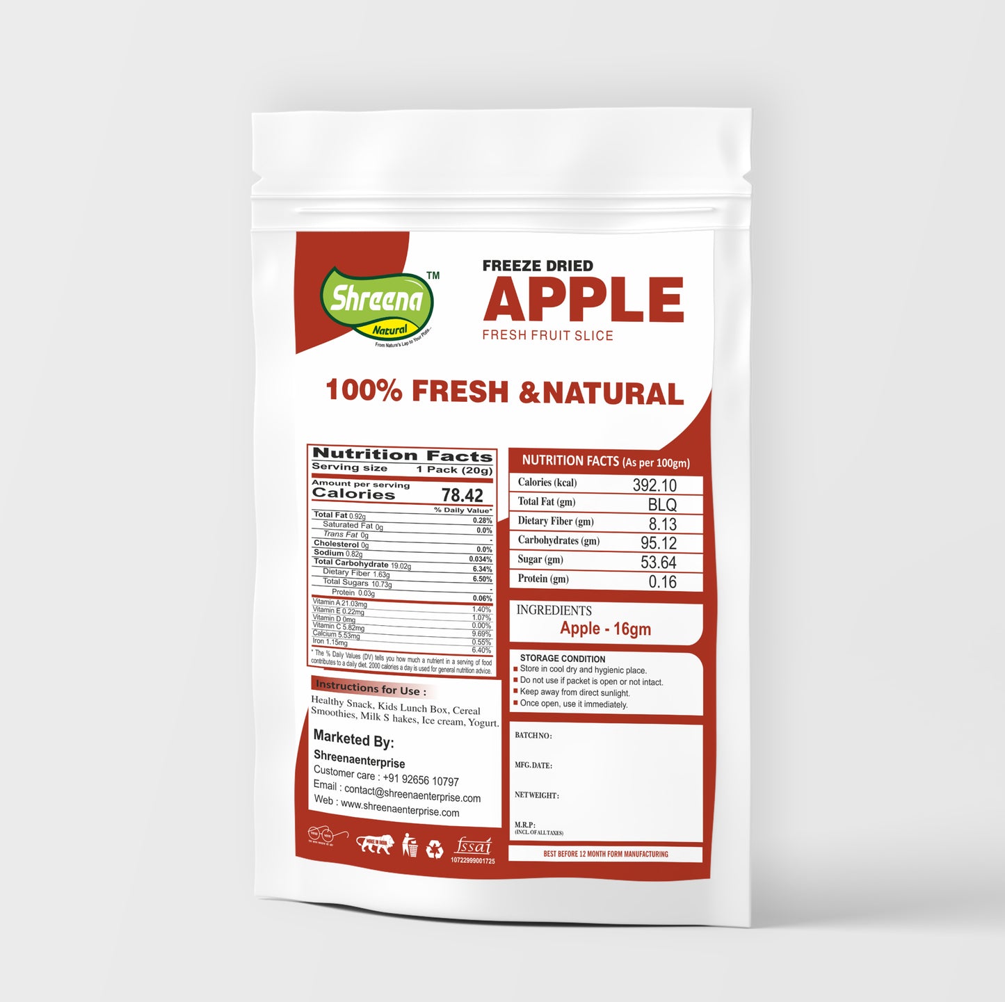 Freeze Dried Apple Slice