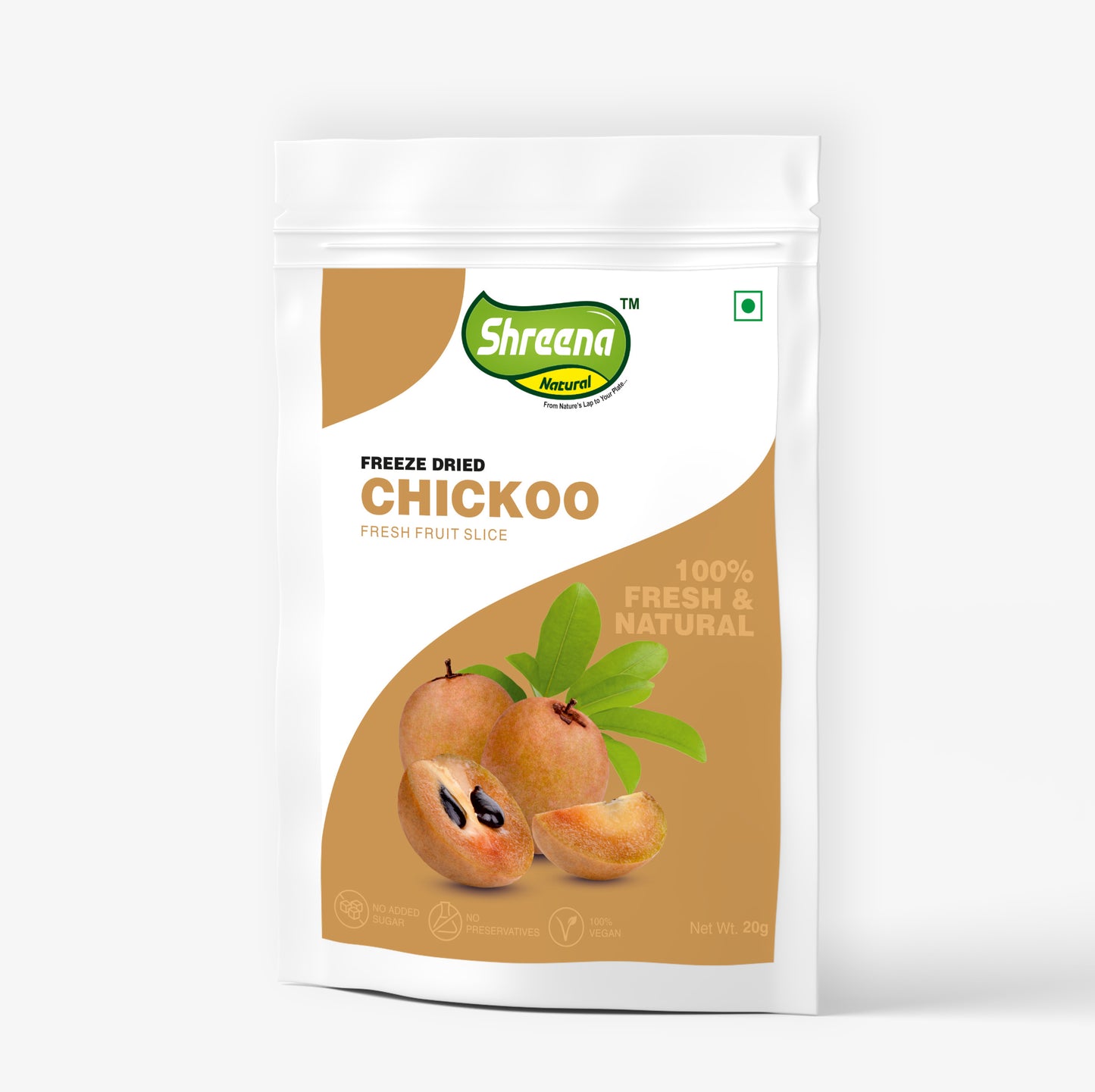 Freeze Dried Chikoo Slice