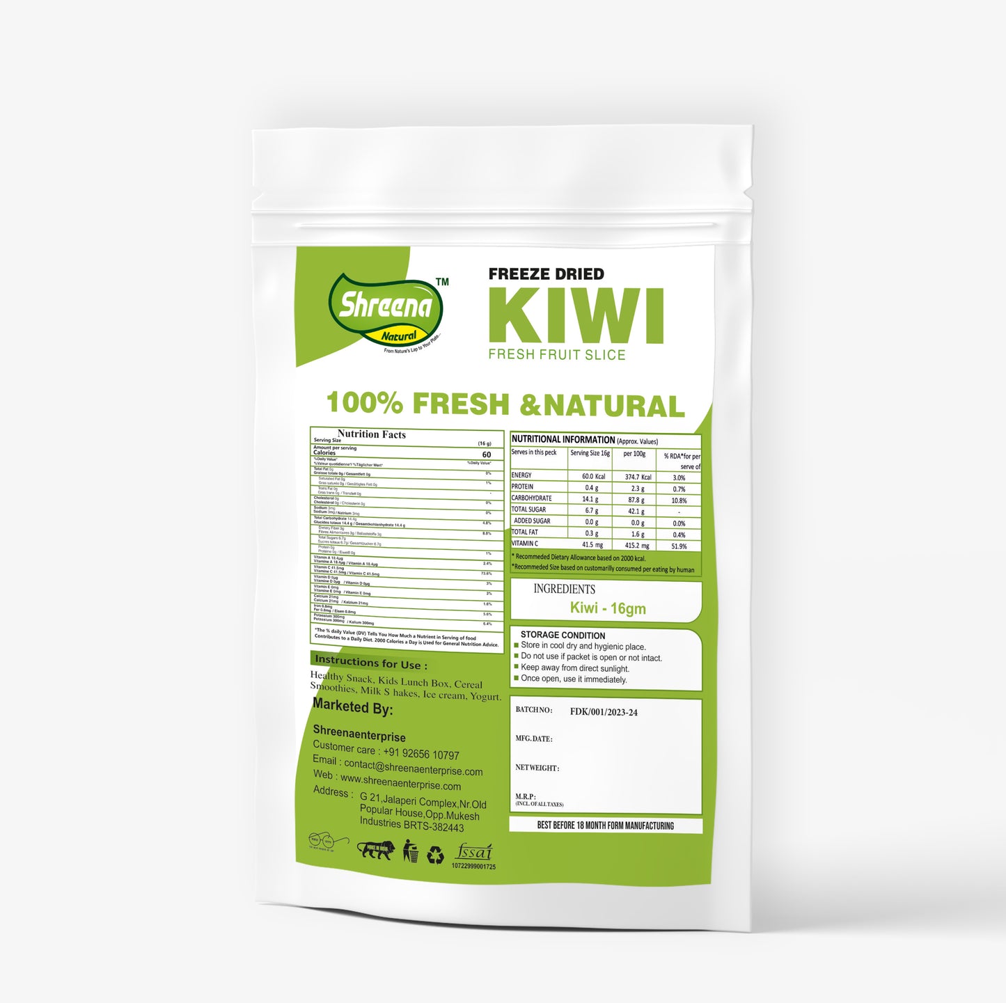 Freeze Dried Kiwi Slice