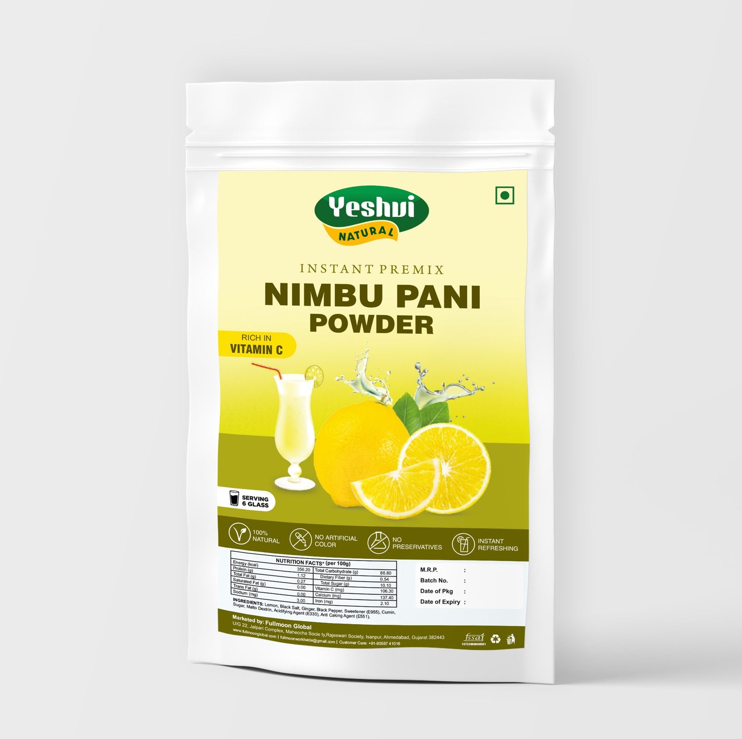 Nimbu Pani (Lemonade) Instant Premix Powder